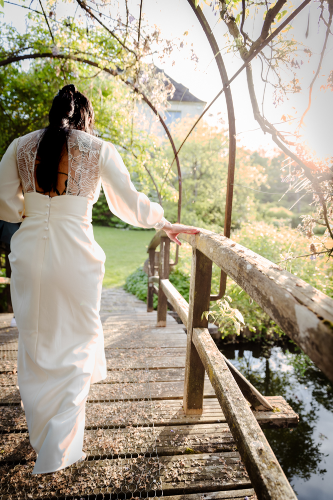 photographie mariée, photographie robe de mariée bohème